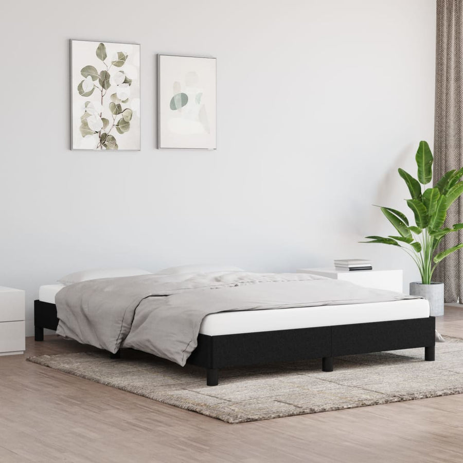 Bedframe Stof Zwart 140 x 190 cm 25 cm