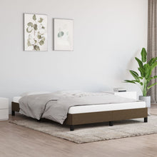 Bedframe Stof Donkerbruin 140 x 190 cm 25 cm