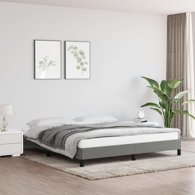 Bedframe Stof Donkergrijs 160 x 200 cm 25 cm