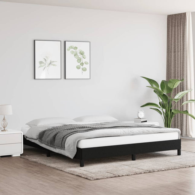 Bedframe Stof Zwart 160 x 200 cm 25 cm