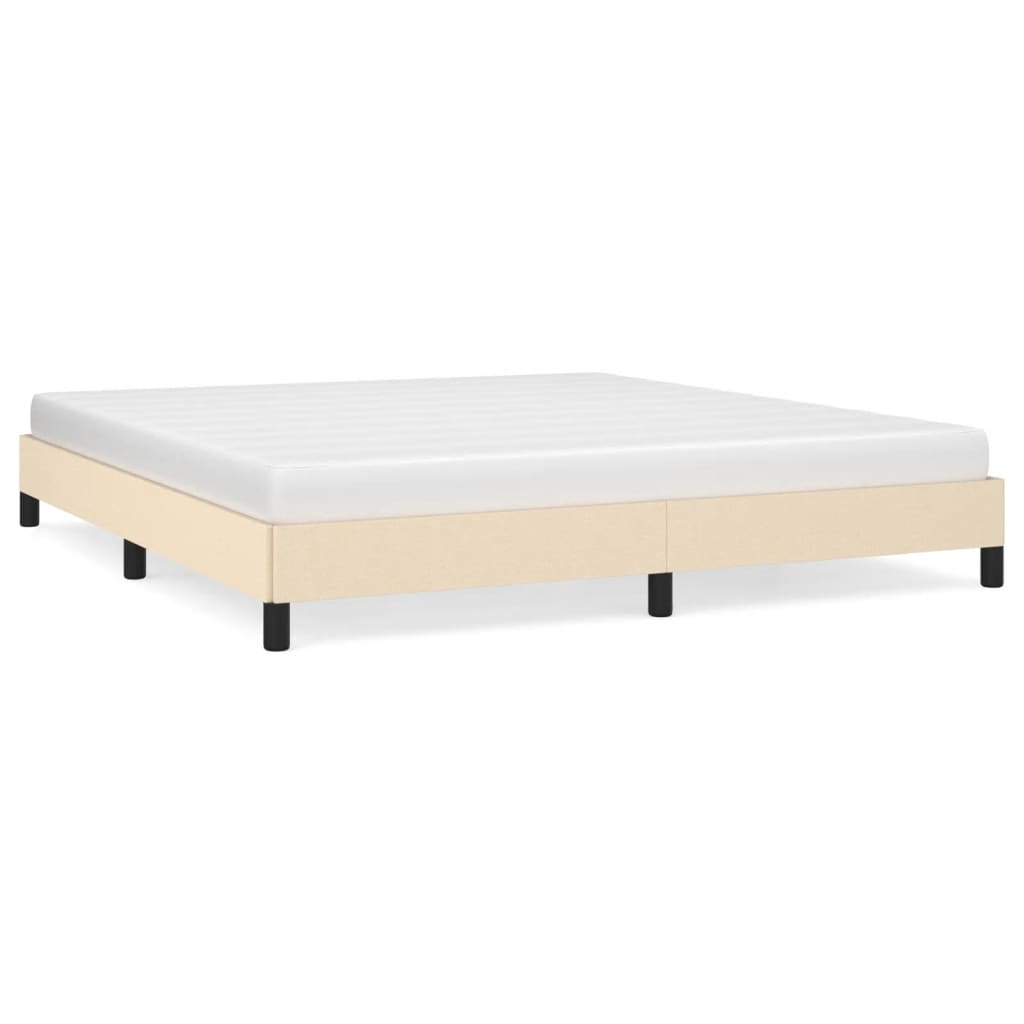 Bedframe Stof Kleurig Crème 160 x 200 cm 25 cm