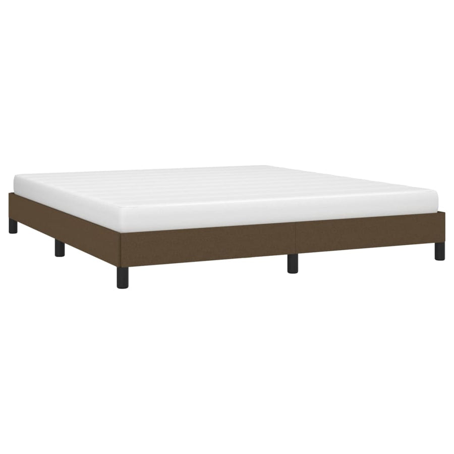 Bedframe Stof Donkerbruin 180 x 200 cm 25 cm
