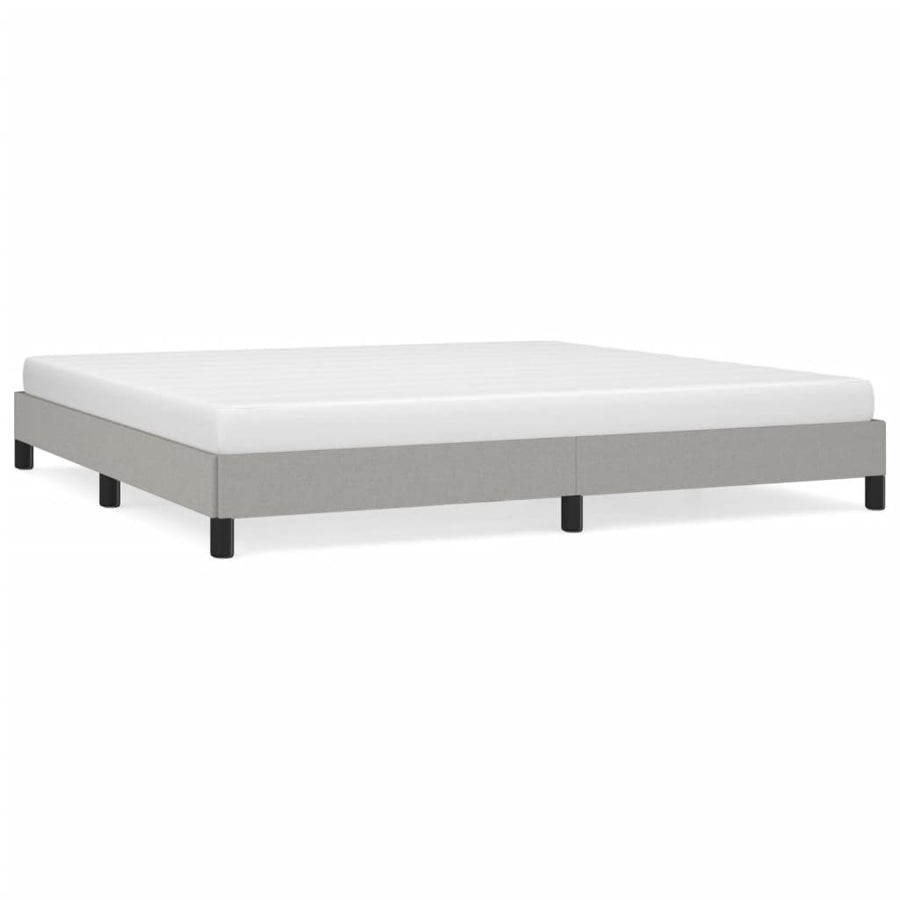 Bedframe Stof Lichtgrijs 200 x 200 cm 25 cm