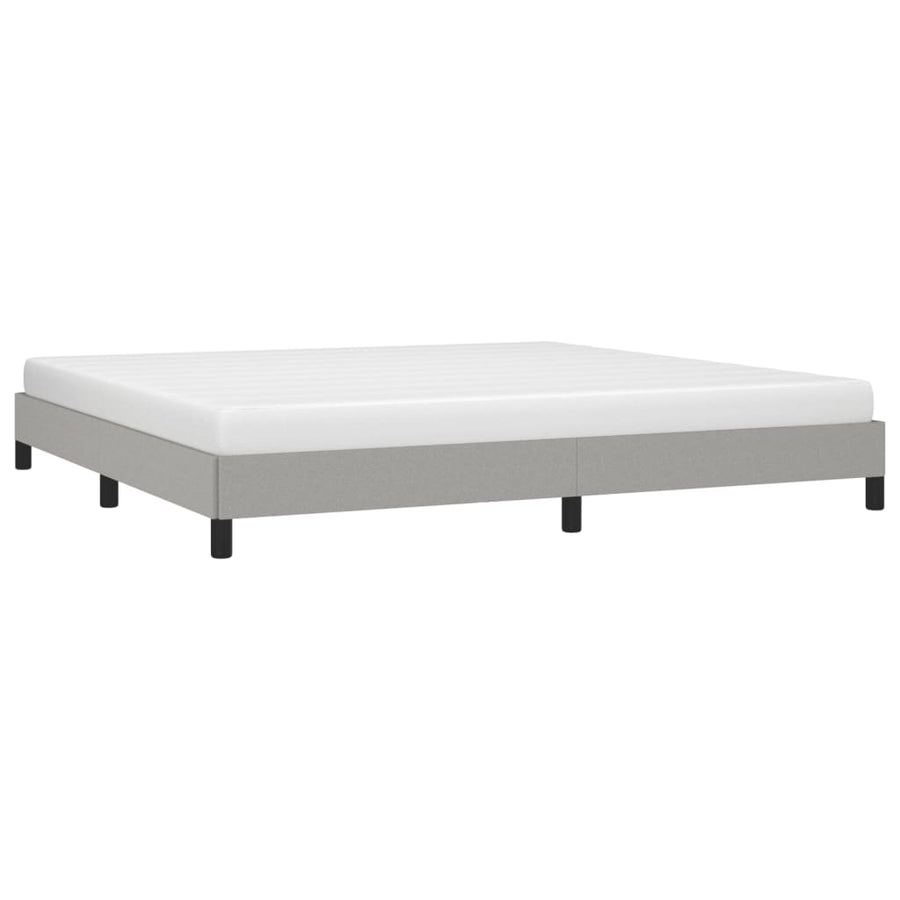 Bedframe Stof Lichtgrijs 200 x 200 cm 25 cm