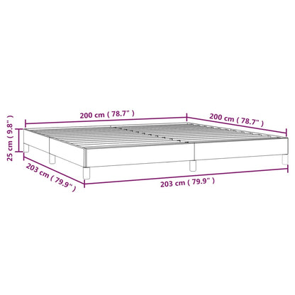 Bedframe Stof Lichtgrijs 200 x 200 cm 25 cm