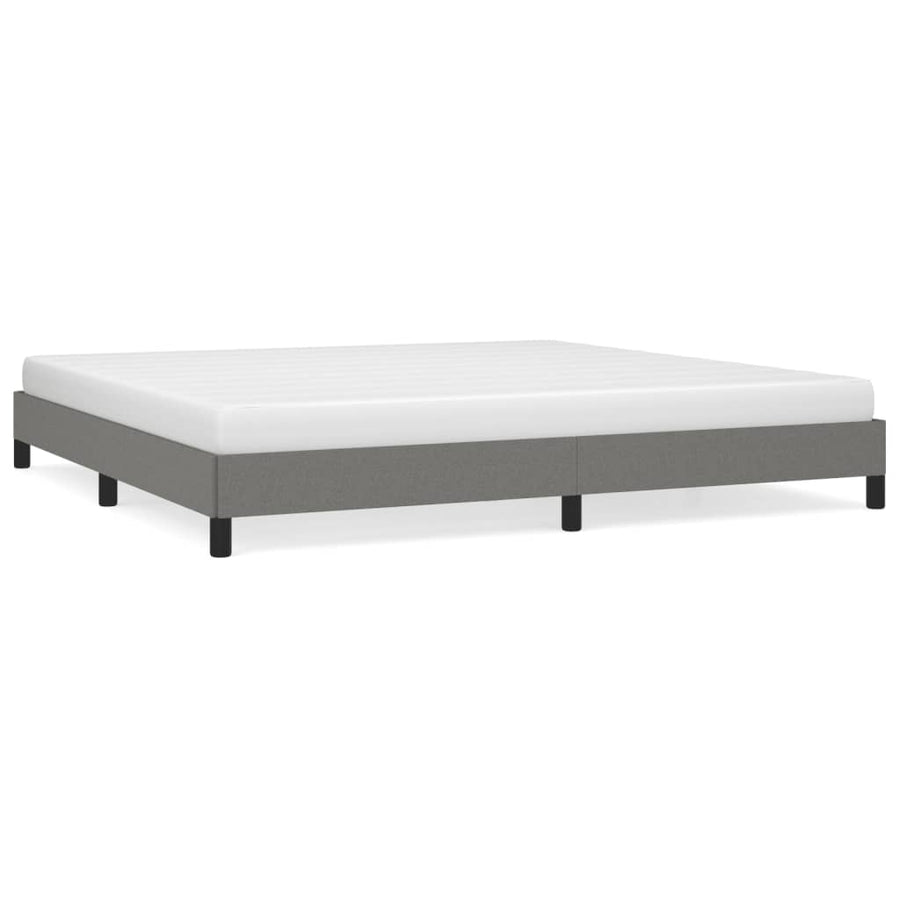 Bedframe Stof Donkergrijs 200 x 200 cm 25 cm