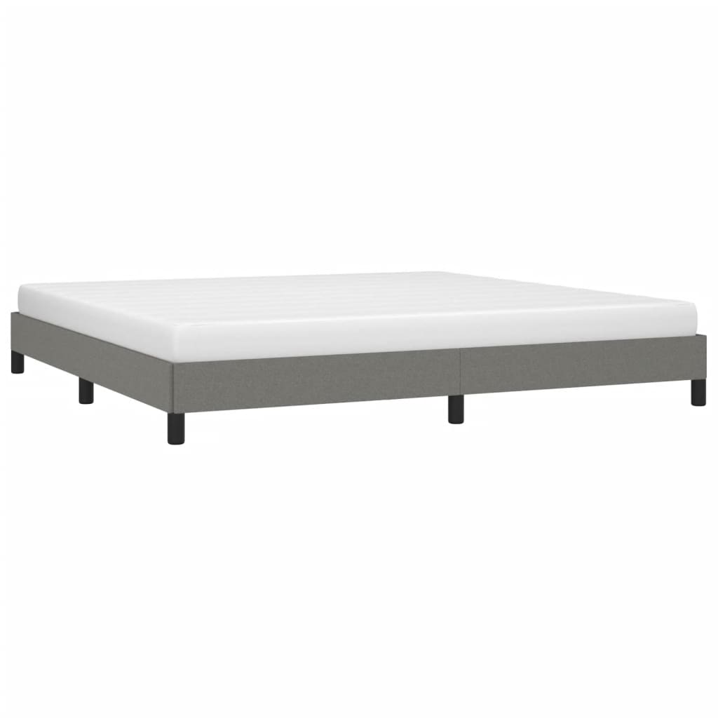 Bedframe Stof Donkergrijs 200 x 200 cm 25 cm