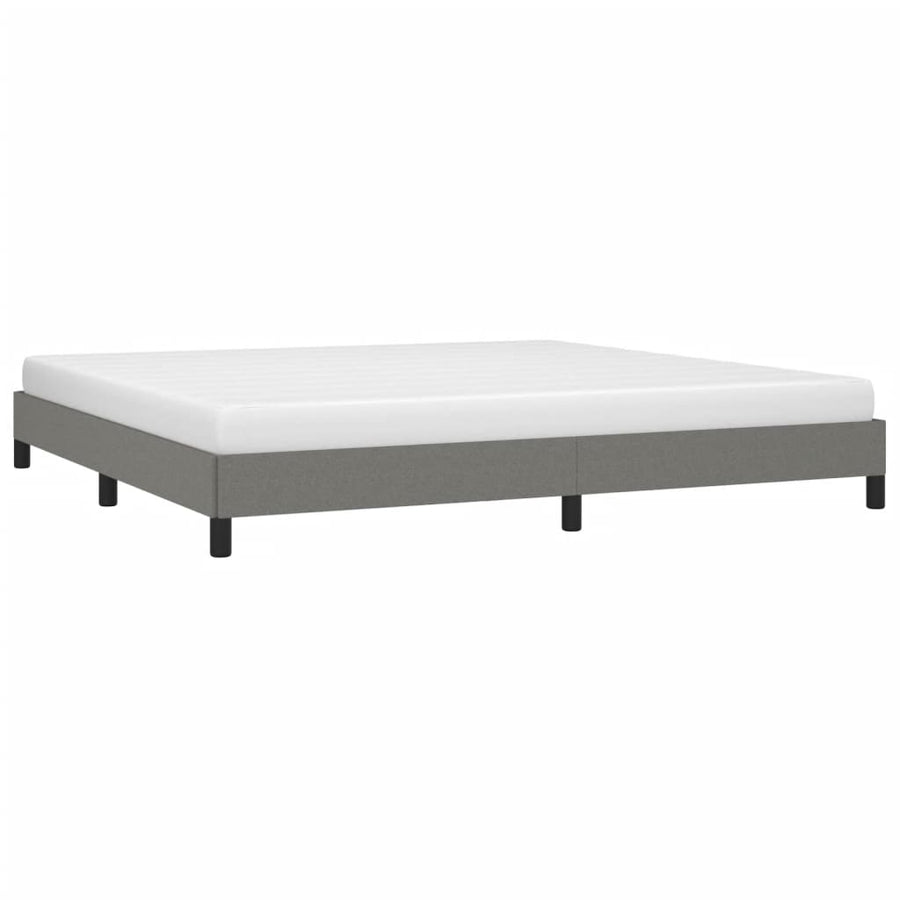 Bedframe Stof Donkergrijs 200 x 200 cm 25 cm