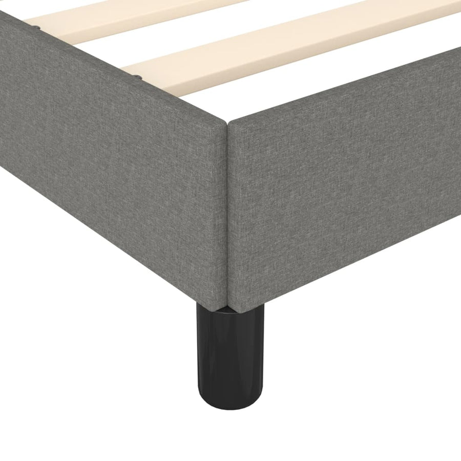 Bedframe Stof Donkergrijs 200 x 200 cm 25 cm