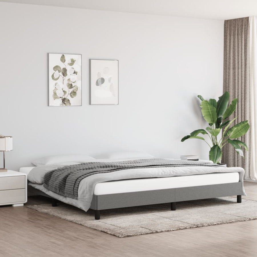 Bedframe Stof Donkergrijs 200 x 200 cm 25 cm