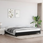 Bedframe stof zwart 200x200 cm