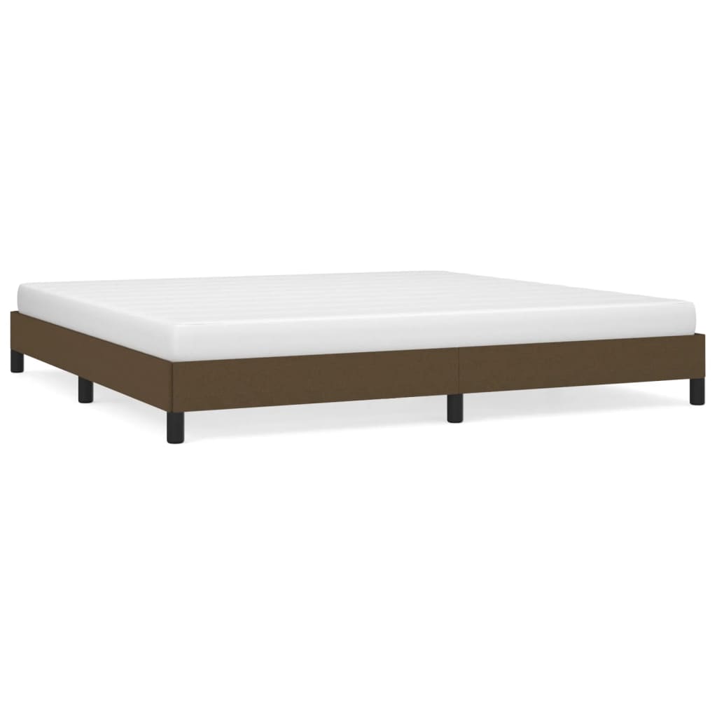 Bedframe stof donkerbruin 200x200 cm 200 x 200 cm 25 cm