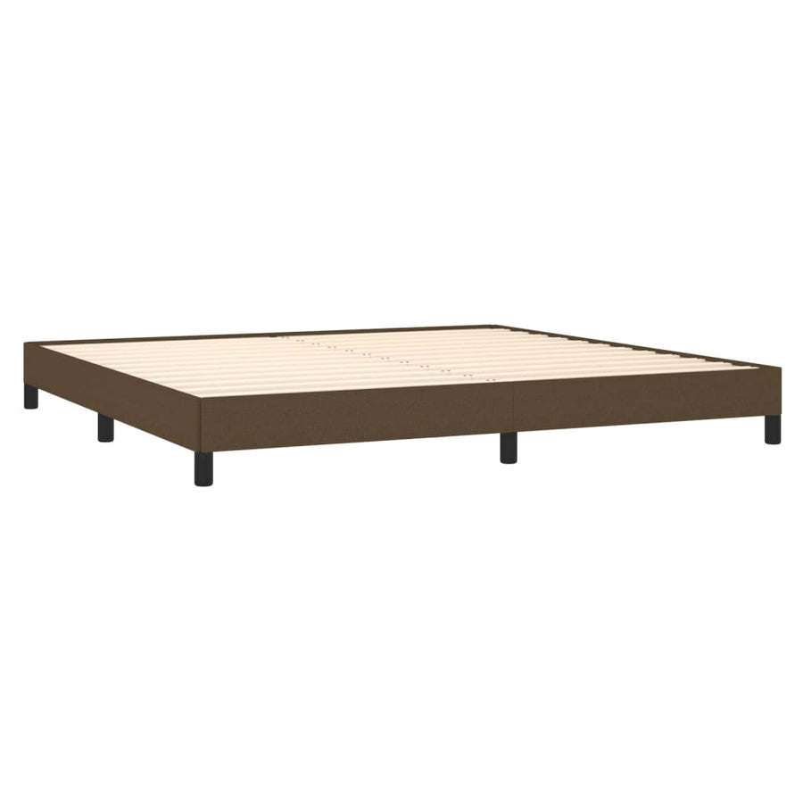 Bedframe stof donkerbruin 200x200 cm 200 x 200 cm 25 cm
