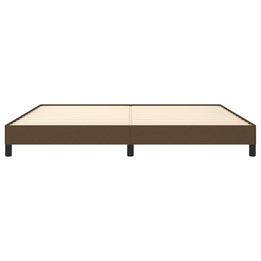 Bedframe stof donkerbruin 200x200 cm 200 x 200 cm 25 cm