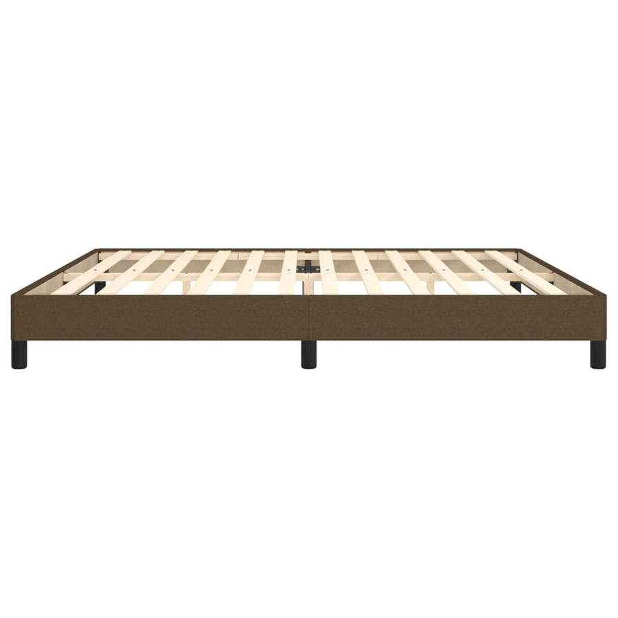 Bedframe stof donkerbruin 200x200 cm 200 x 200 cm 25 cm