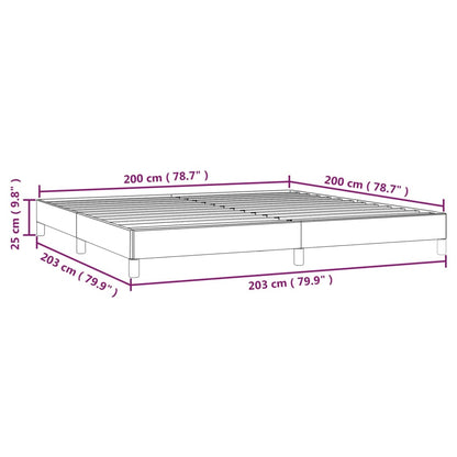 Bedframe Stof Taupe 200 x 200 cm 25 cm