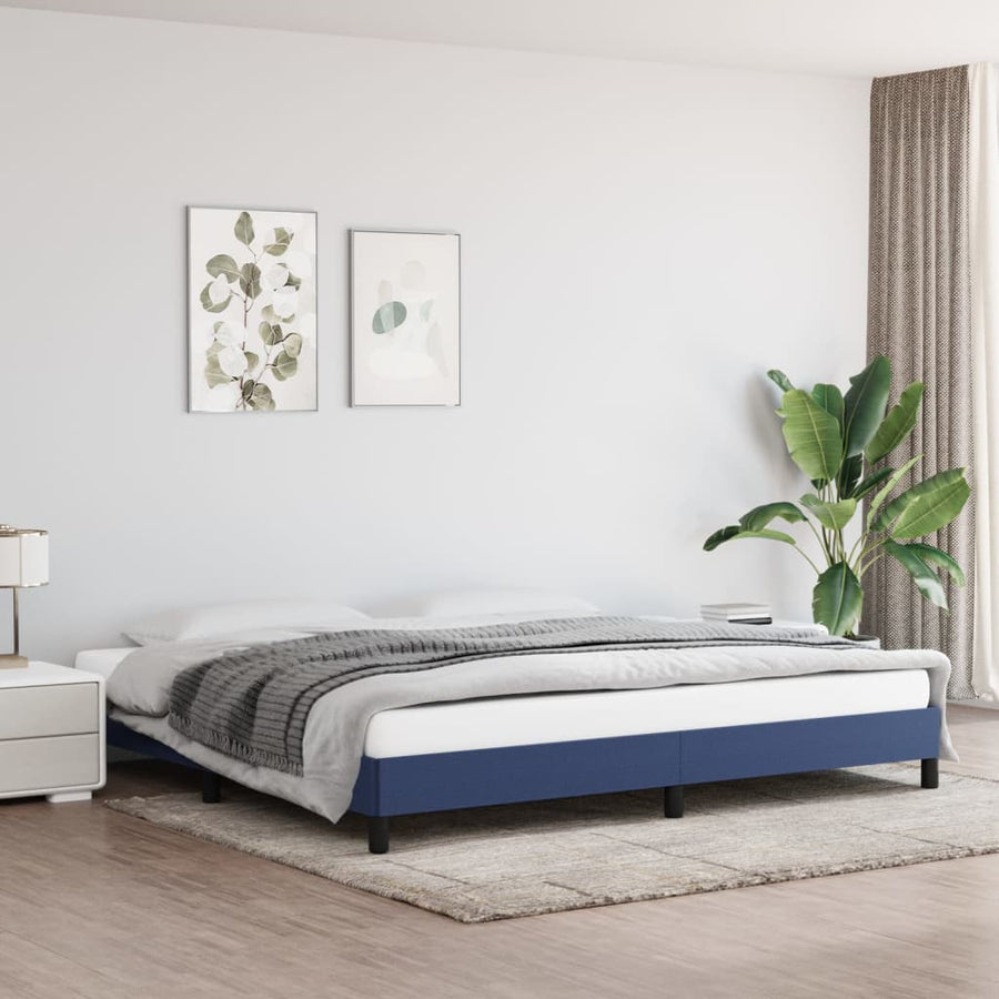 Bedframe Stof Blauw 200 x 200 cm 25 cm