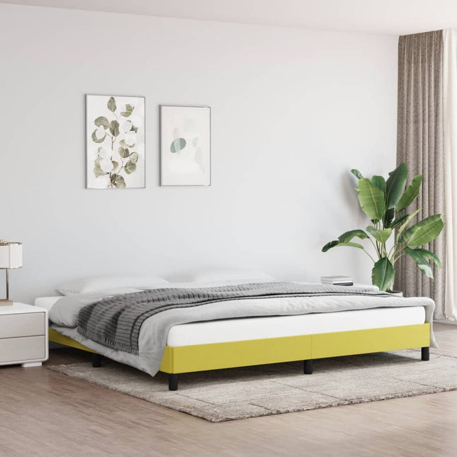 Bedframe stof groen 200x200 cm 200 x 200 cm 25 cm