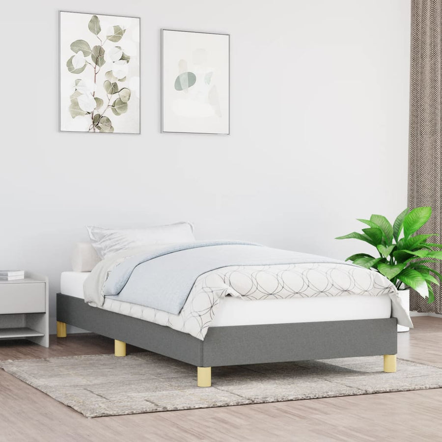 Bedframe Stof Donkergrijs 80 x 200 cm 25 cm