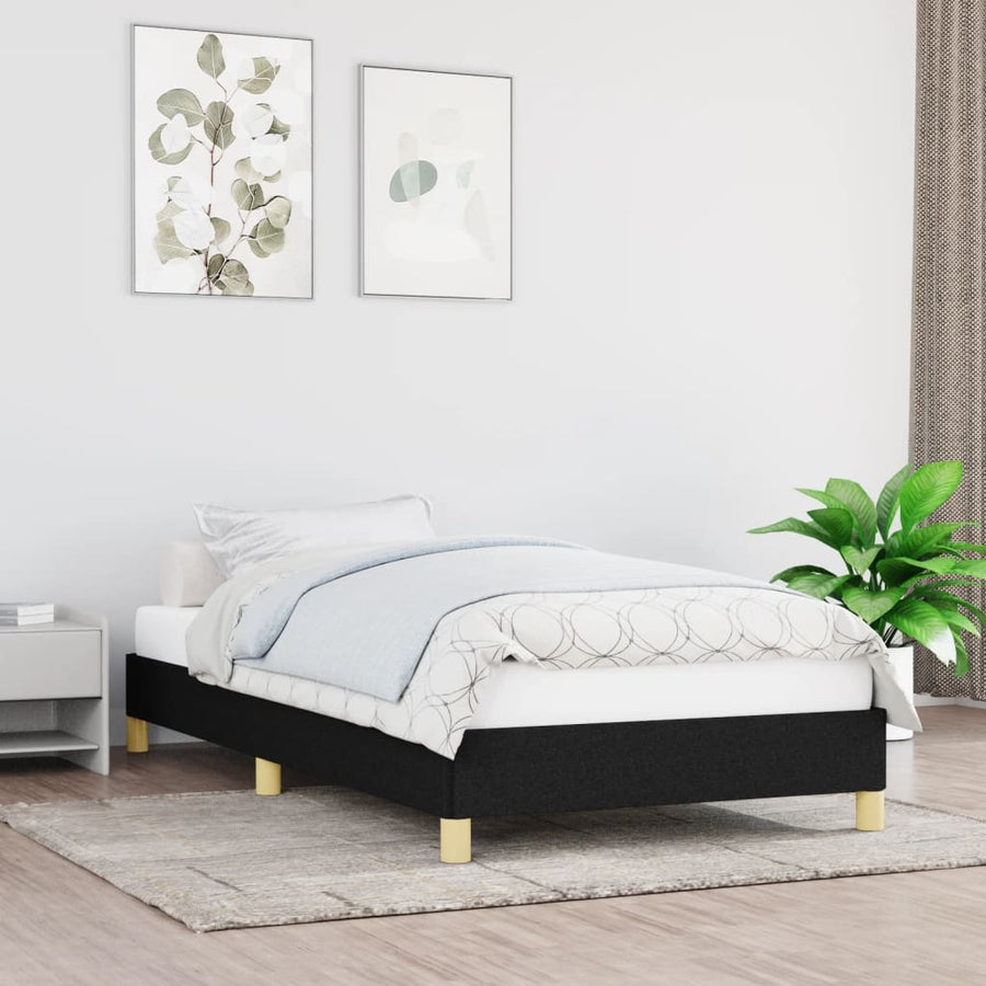 Bedframe Stof Zwart 80 x 200 cm 25 cm