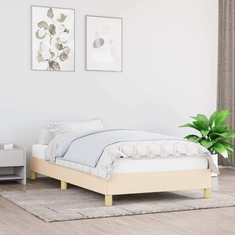 Bedframe Stof Crème 80 x 200 cm 25 cm
