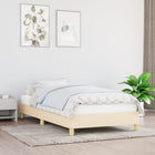 Bed frame without mattress 90x190 cm fabric cream