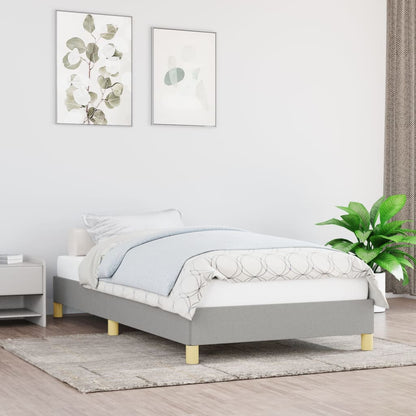 Bedframe Stof Lichtgrijs 90 x 200 cm 25 cm