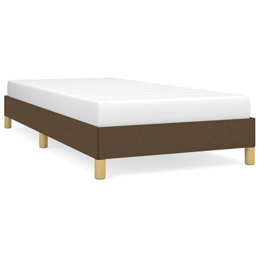 Bedframe stof donkerbruin 100x200 cm 100 x 200 cm 25 cm