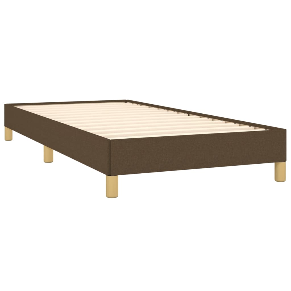 Bedframe stof donkerbruin 100x200 cm 100 x 200 cm 25 cm