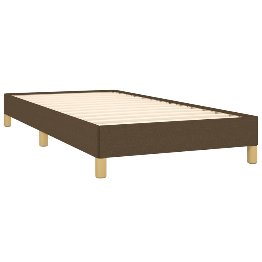 Bedframe stof donkerbruin 100x200 cm 100 x 200 cm 25 cm