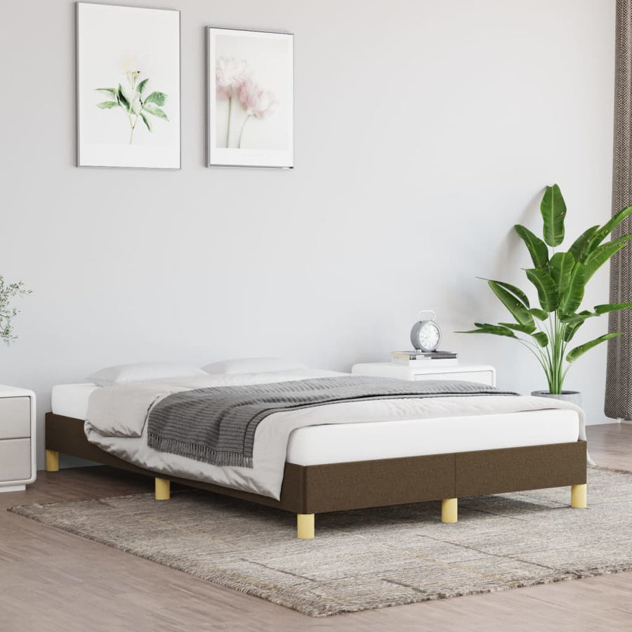 Bedframe stof donkerbruin 120x200 cm 120 x 200 cm 25 cm