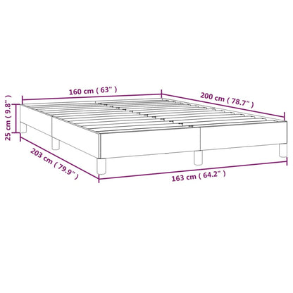 Bedframe Stof Lichtgrijs 160 x 200 cm 25 cm