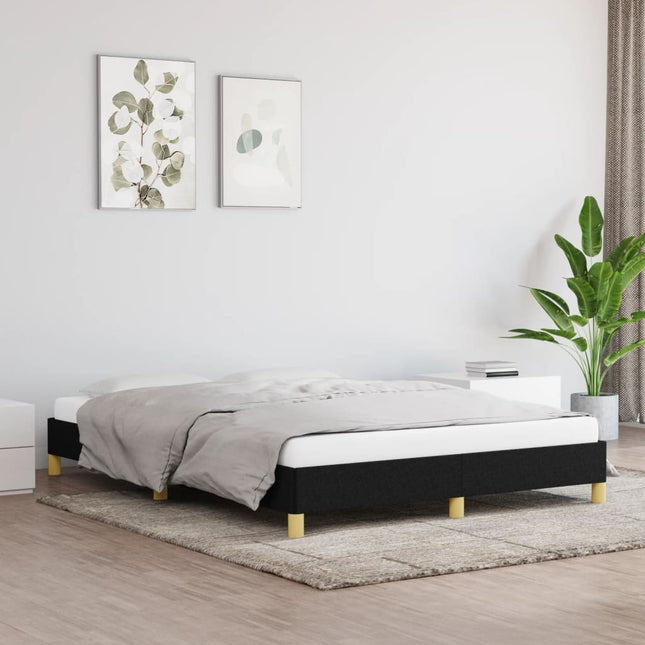 Bedframe Stof Zwart 160 x 200 cm 25 cm