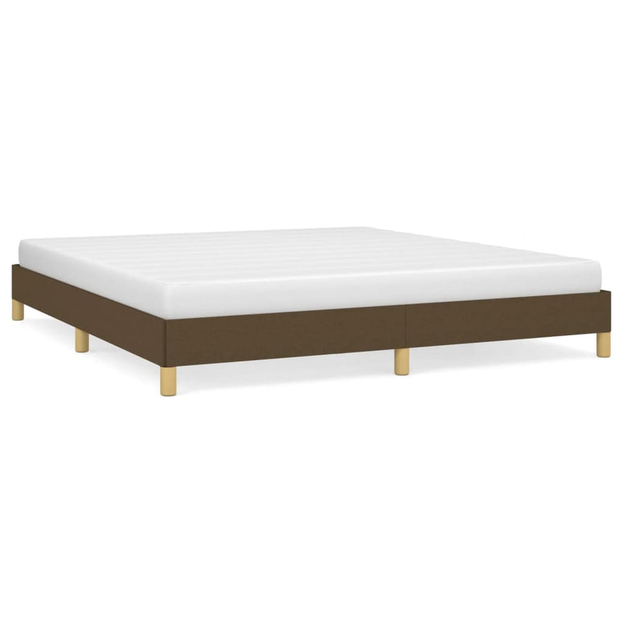 Bedframe stof donkerbruin 180x200 cm 180 x 200 cm 25 cm