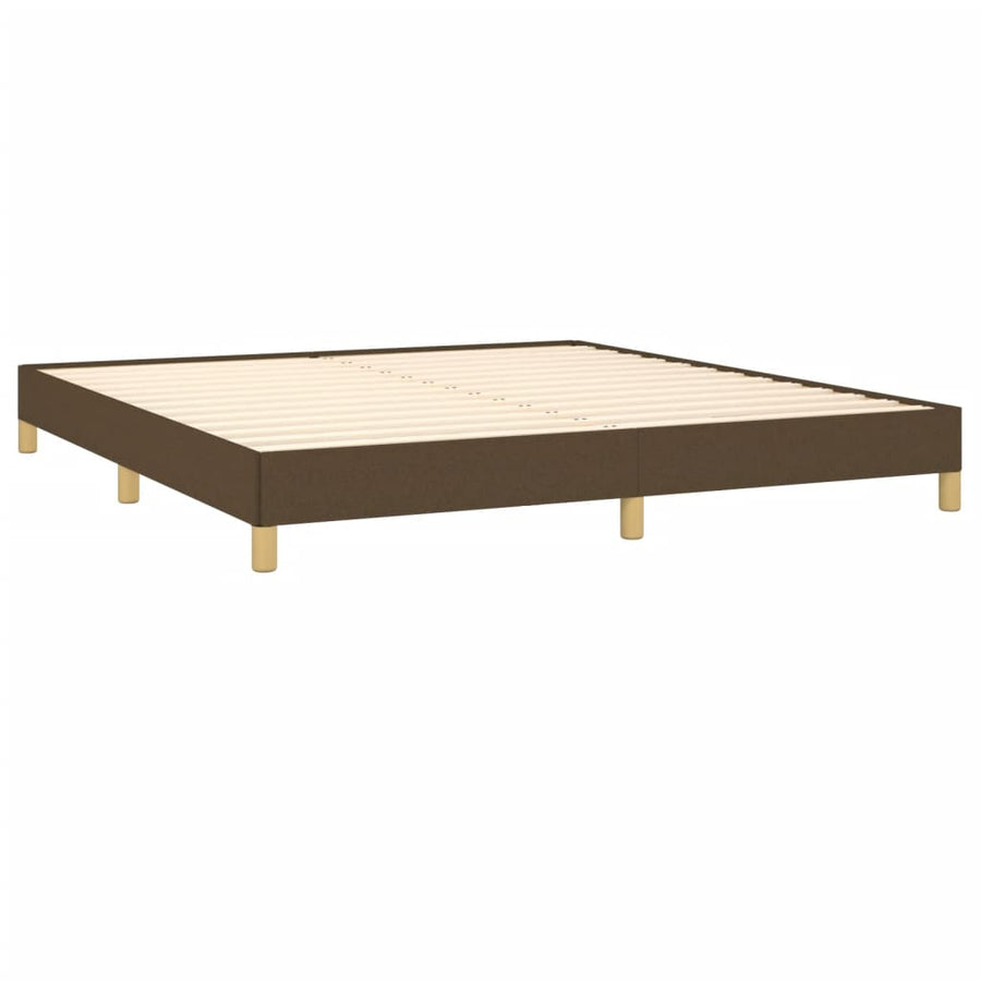 Bedframe stof donkerbruin 180x200 cm 180 x 200 cm 25 cm
