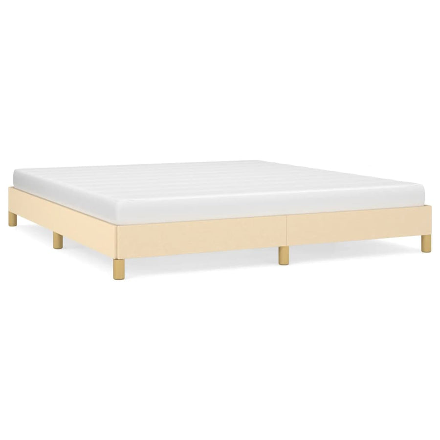 Bedframe Stof Kleurig Crème 180 x 200 cm 25 cm