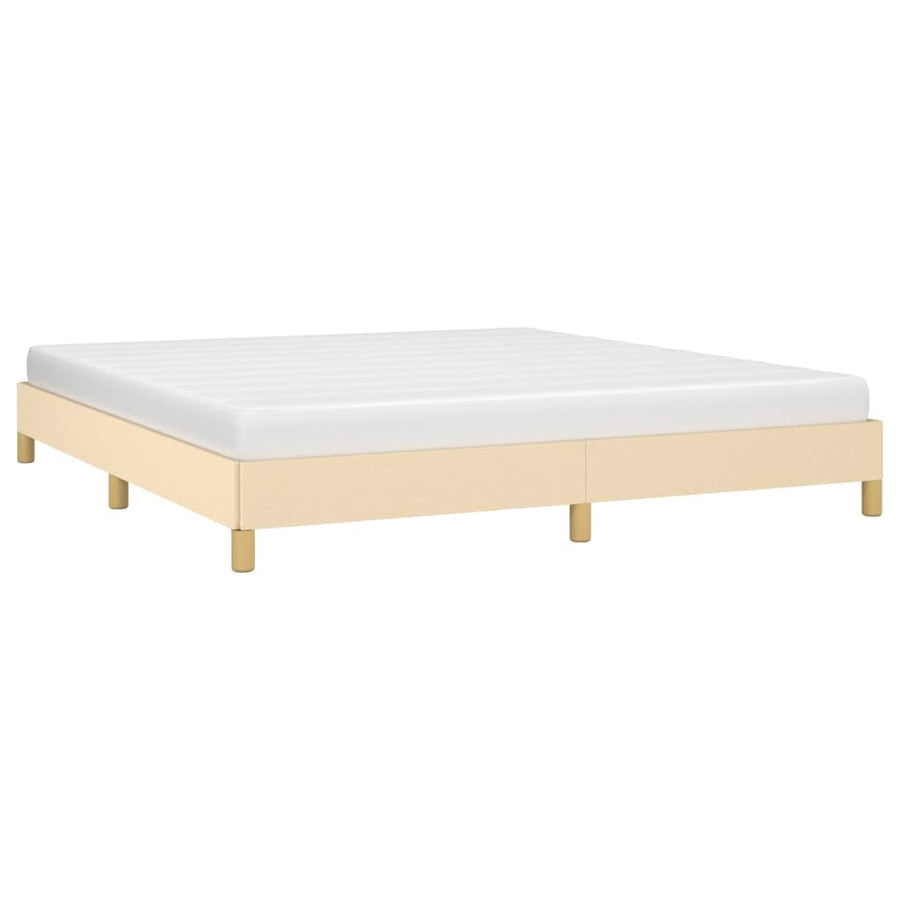 Bedframe Stof Kleurig Crème 180 x 200 cm 25 cm