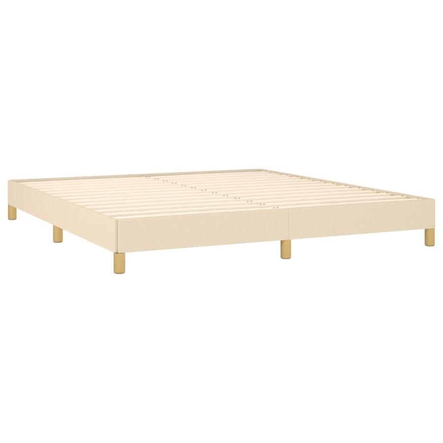Bedframe Stof Kleurig Crème 180 x 200 cm 25 cm