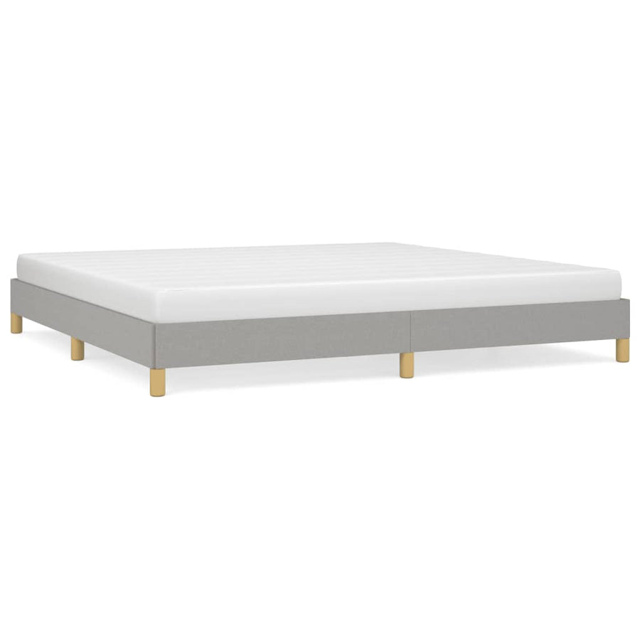 Bedframe Stof Lichtgrijs 200 x 200 cm 25 cm