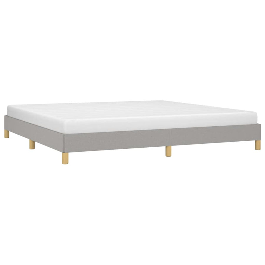 Bedframe Stof Lichtgrijs 200 x 200 cm 25 cm