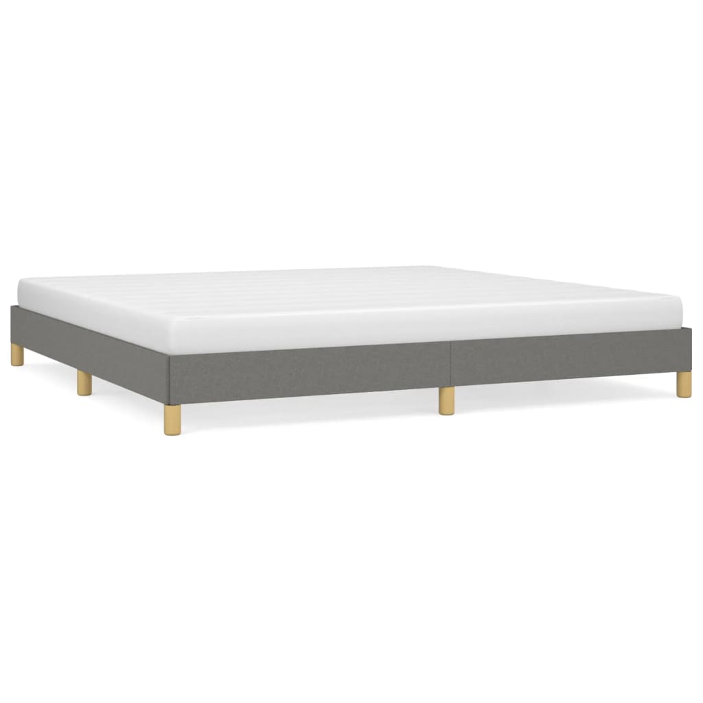 Bedframe Stof Donkergrijs 200 x 200 cm 25 cm