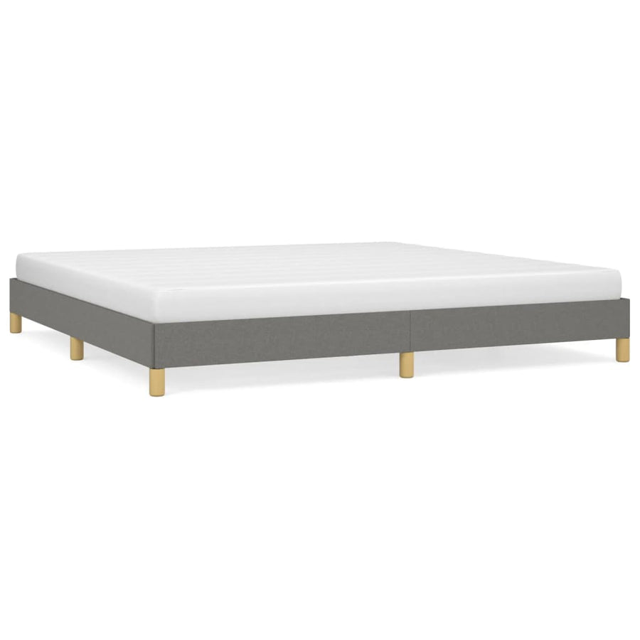 Bedframe Stof Donkergrijs 200 x 200 cm 25 cm