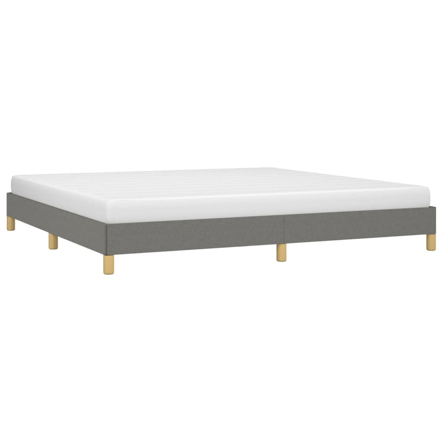 Bedframe Stof Donkergrijs 200 x 200 cm 25 cm