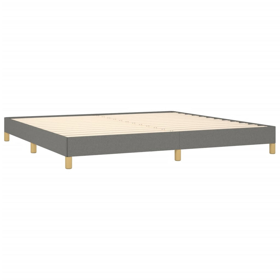 Bedframe Stof Donkergrijs 200 x 200 cm 25 cm