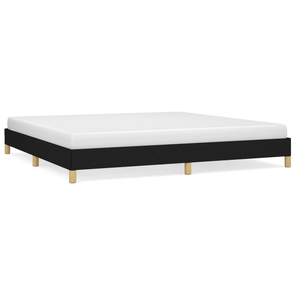 Bedframe Stof Zwart 200 x 200 cm 25 cm