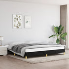 Bed frame without mattress fabric black 200x200 cm