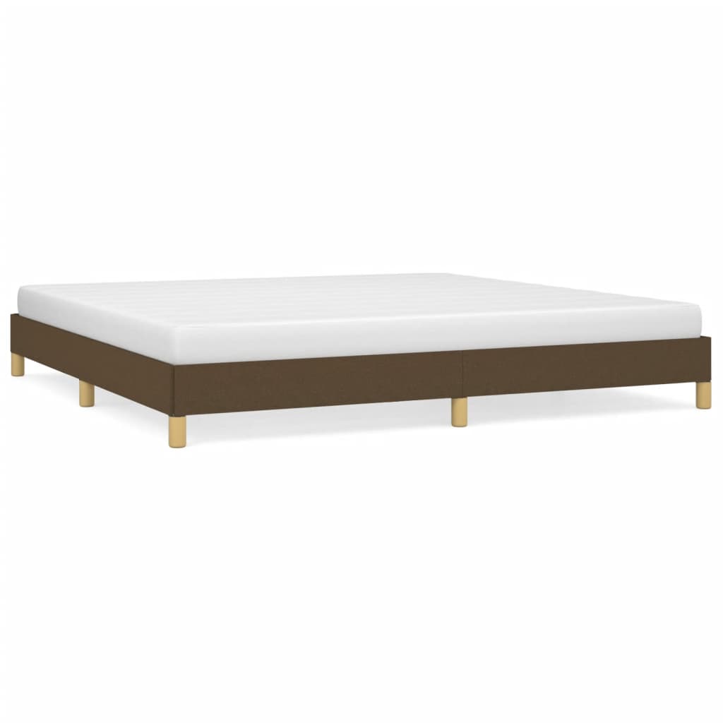 Bedframe stof donkerbruin 200x200 cm 200 x 200 cm 25 cm