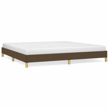 Bedframe stof donkerbruin 200x200 cm 200 x 200 cm 25 cm