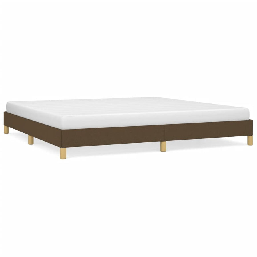 Bedframe stof donkerbruin 200x200 cm 200 x 200 cm 25 cm