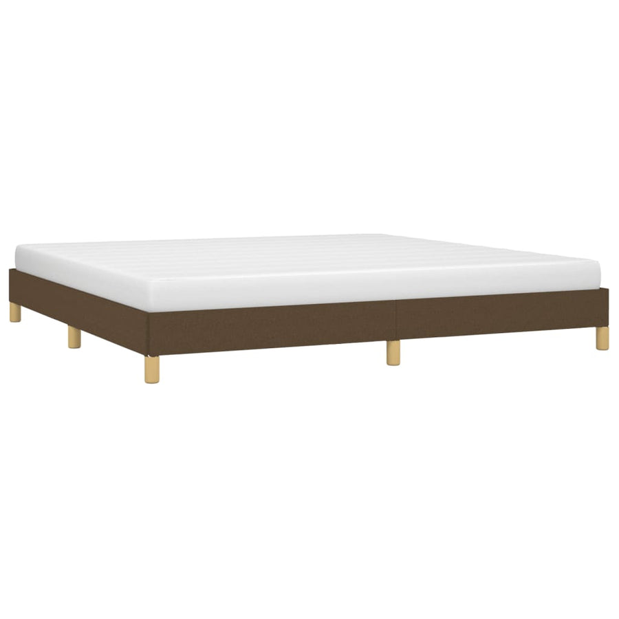Bedframe stof donkerbruin 200x200 cm 200 x 200 cm 25 cm